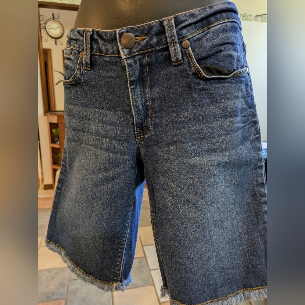 Max Jeans Frayed Hem Shorts. Size 8.